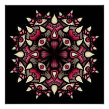Allesziende Doorn Mandala Gotische Kunstprint