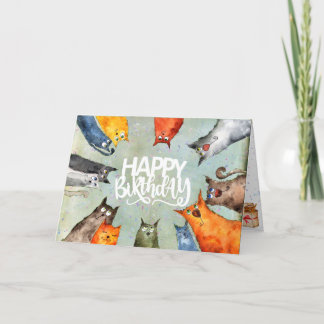 Alley Cat Birthday Kaart