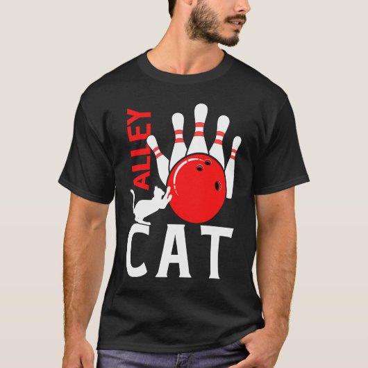 Alley Cat Bowler Bowling T-shirt (Voorkant)