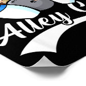 Alley Cat Bowler Funny Animal Bowling Quote  Poster (Hoek)