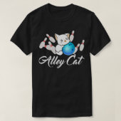 Alley Cat Bowling Funny Bowler Bowling T-shirt (Design voorkant)