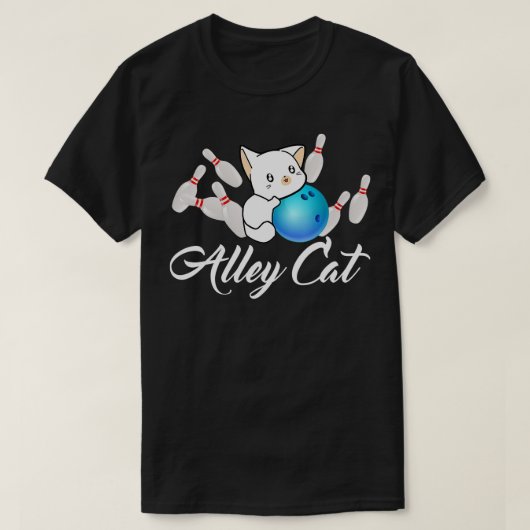 Alley Cat Bowling Funny Bowler Bowling T-shirt (Design voorkant)