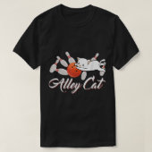 Alley Cat Bowling Shirt Funny Bowling (Design voorkant)