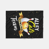 Alley Cat Bowling Shirt Funny Bowling Fleece Deken (Voorkant (Horizontaal))