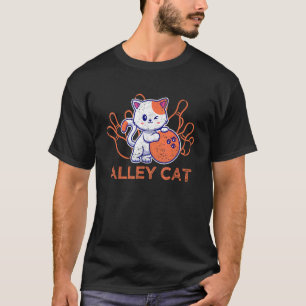 Alley Cat Bowling Team Humor Grappige Bowler Katte T-shirt