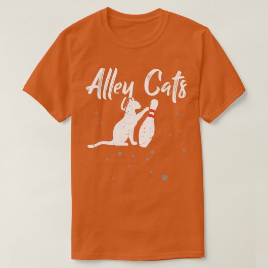 Alley Cat Funny Bowler Bowling T-shirt (Design voorkant)