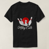 Alley Cat Funny Bowler Bowling T-shirt (Design voorkant)