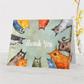 Alley Cat Hartelijk dank Kaart (Gele Bloem)