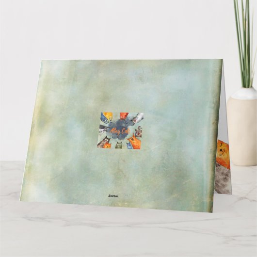 Alley Cat Hartelijk dank Kaart (Achterkant)