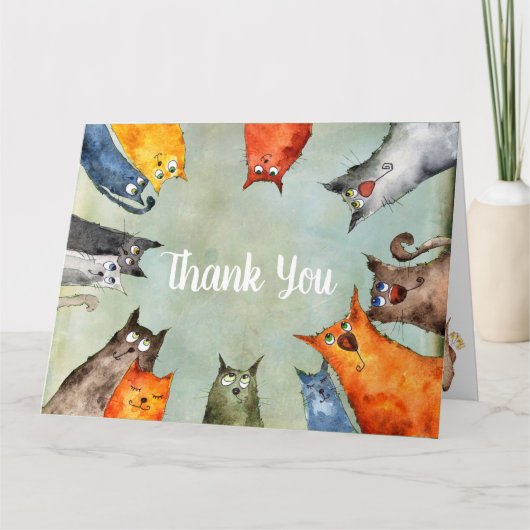 Alley Cat Hartelijk dank Kaart (Voorkant)