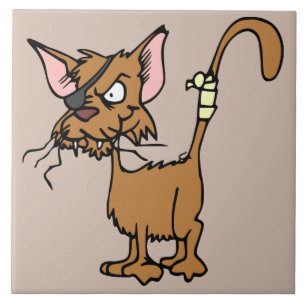 alley cat keramische tegel tegeltje