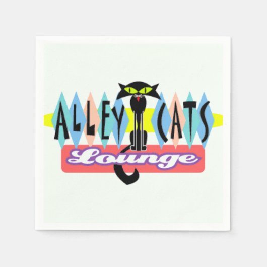 "Alley Cat Lounge" Servet (Voorkant)