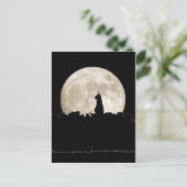 Alley Cat Moon Briefkaart (Staand voorkant)