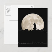 Alley Cat Moon Briefkaart (Voorkant / Achterkant)