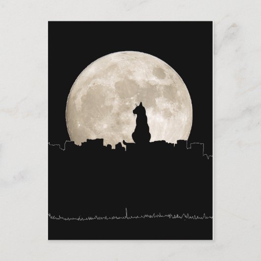 Alley Cat Moon Briefkaart (Voorkant)