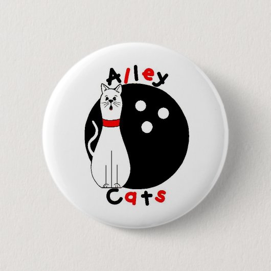 Alley Cat Ronde Button 5,7 Cm (Voorkant)