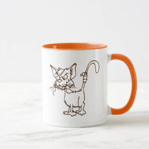 Alley Cat Tough Kat Cool Funny Tom Cartoon Mok
