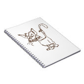 Alley Cat Tough Kat Cool Funny Tom Cartoon Notitieboek (Rechterzijde)