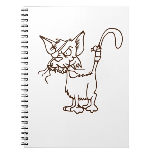 Alley Cat Tough Kat Cool Funny Tom Cartoon Notitieboek (Voorkant)