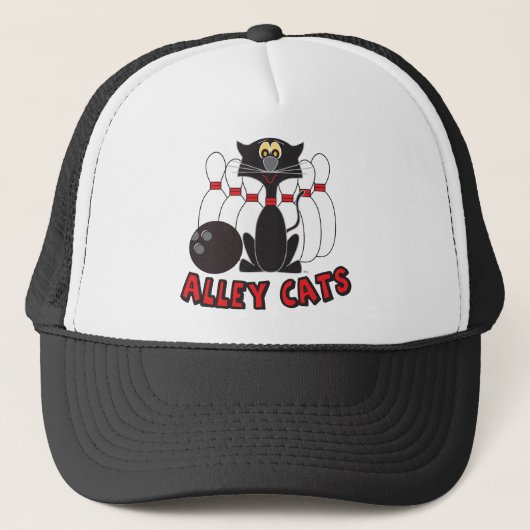 Alley Cats Bowling 🎳 Pin | Humor Trucker Pet (Voorkant)