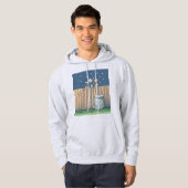 Alley Cats op een hek Hoodie (Voorkant volledig)