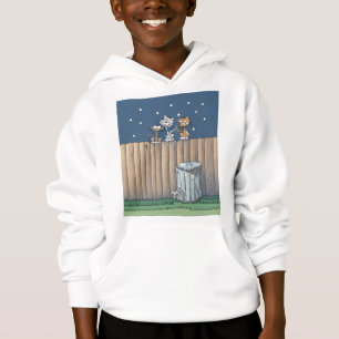 Alley Cats op een hek Hoodie