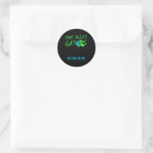 Alley Gator Grappige Bowling Ronde Sticker (Tas)