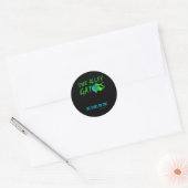Alley Gator Grappige Bowling Ronde Sticker (Envelop)