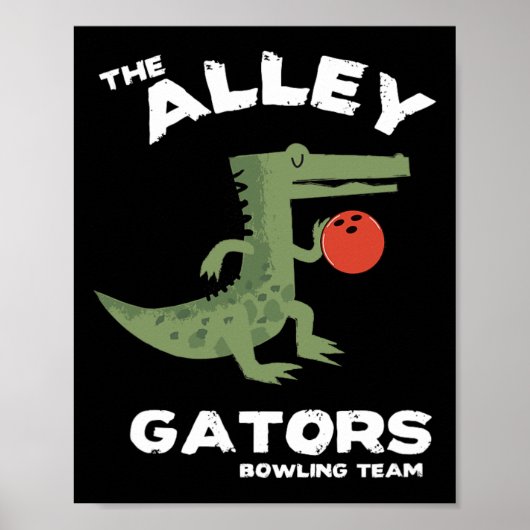 Alley Gators Bowling Team Design Poster (Voorkant)