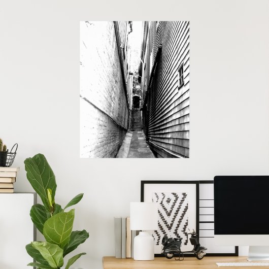 Alley in Sausalito Poster (Thuiskantoor)