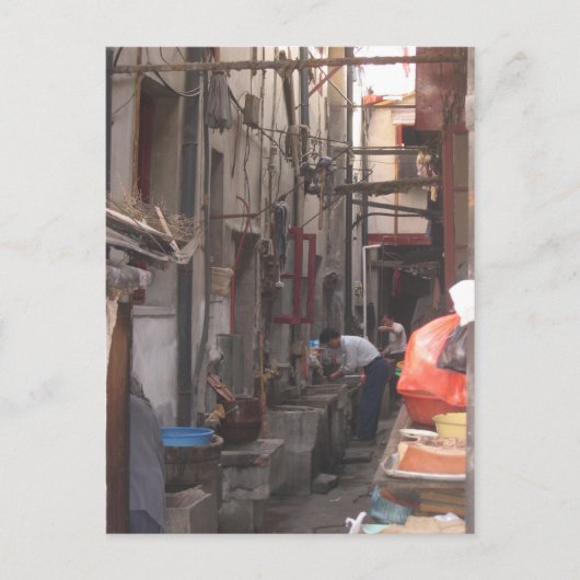 Alley in Shanghai Postcard Briefkaart (Voorkant)