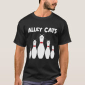 Alley Katten Bowling Grappig T-shirt (Voorkant)