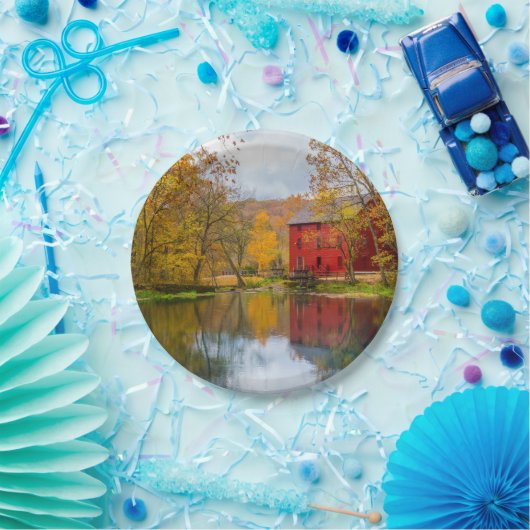 Alley Mill en Spring Papieren Bordje (Feest)