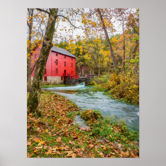 Alley Mill in Autumn Poster (Voorkant)