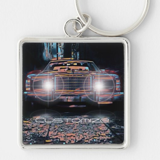 Alley Parking Square Premium Sleutelhanger (Voorkant)