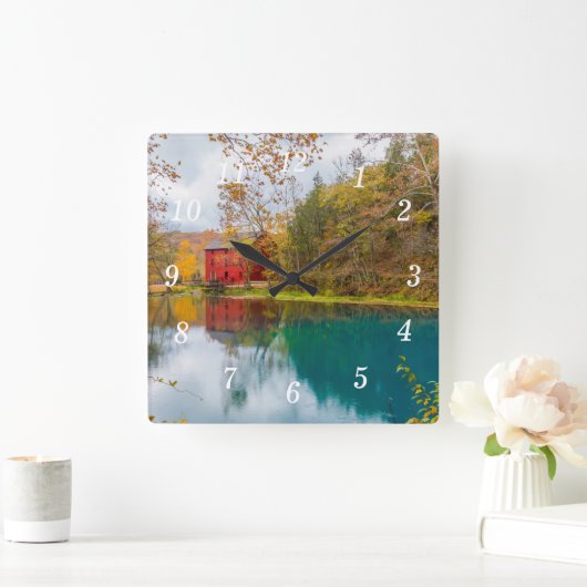 Alley Roller Mill en Spring Wall Clock Vierkante Klok (Huis)