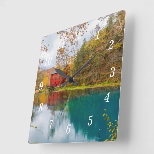 Alley Roller Mill en Spring Wall Clock Vierkante Klok (Hoek)