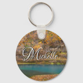 Alley Spring Uitzicht Sleutelhanger (Achterkant)