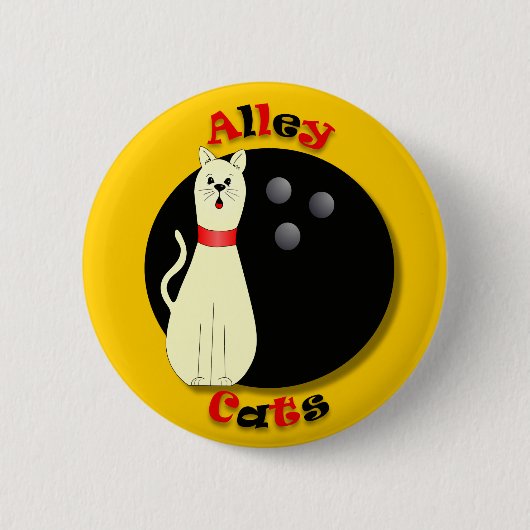 AlleyCat Pin Ronde Button 5,7 Cm (Voorkant)