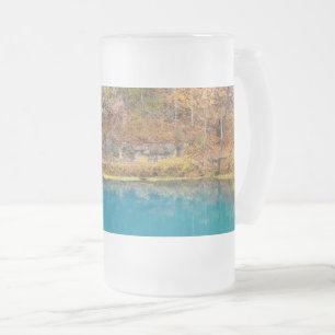 Alleys Blue Spring Frosted Glass Beer Mok