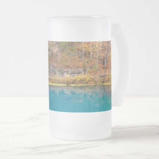 Alleys Blue Spring Frosted Glass Beer Mok (Voorkant rechts)