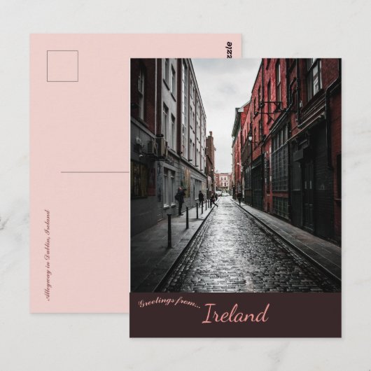 Alleyway in Dublin Ierland Briefkaart (Voorkant / Achterkant)