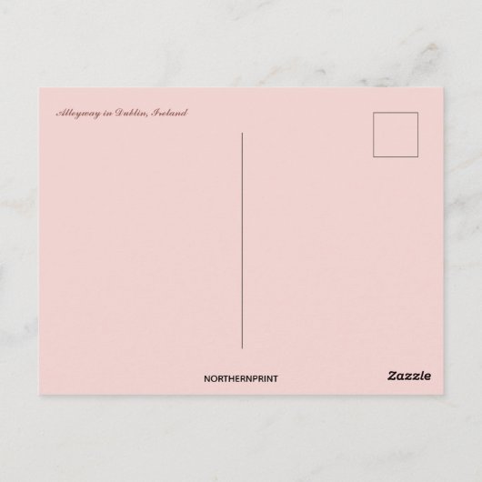 Alleyway in Dublin Ierland Briefkaart (Achterkant)