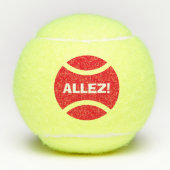 Allez! Gepersonaliseerde tennisballen cadeau idee (Voorkant)
