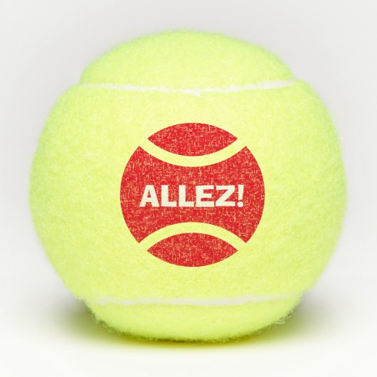 Allez! Gepersonaliseerde tennisballen cadeau idee (Voorkant)