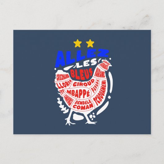 Allez la France Briefkaart (Voorkant)