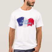 "Allez les Bleus" Franse voetbalsupporter T-shirt (Voorkant)