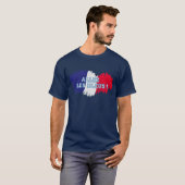 "Allez les Bleus" supporter van het Franse voetbal T-shirt (Voorkant volledig)