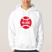 Allez! Rode tennisbal hoodie voor mannen (Voorkant)