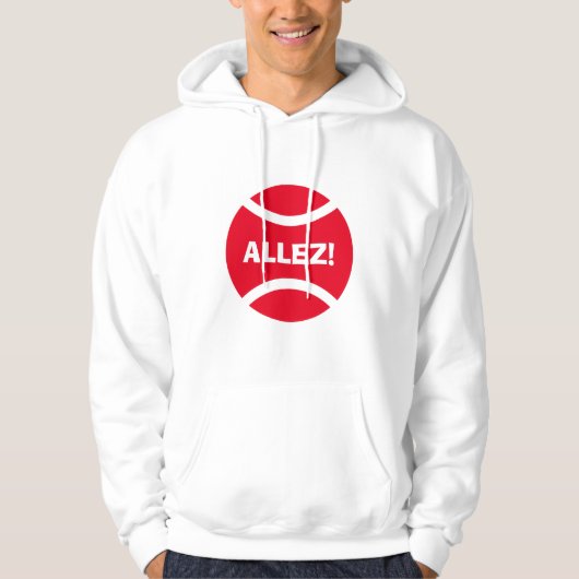Allez! Rode tennisbal hoodie voor mannen (Voorkant)